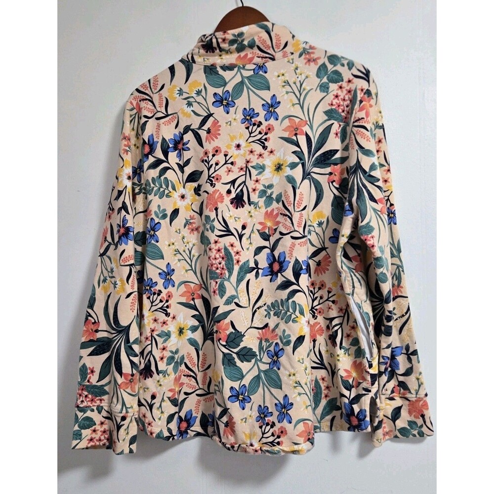 Vera Bradley Jacket 1/4 Zip Womens XL Boho Floral Cottage Activewear Granola - Picture 5 of 8